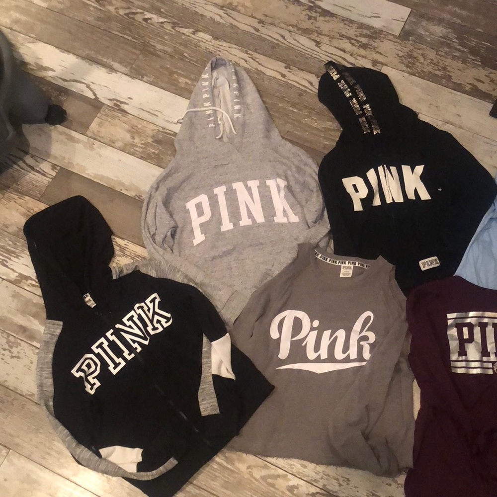 9 victoria secret pink shirts bundle